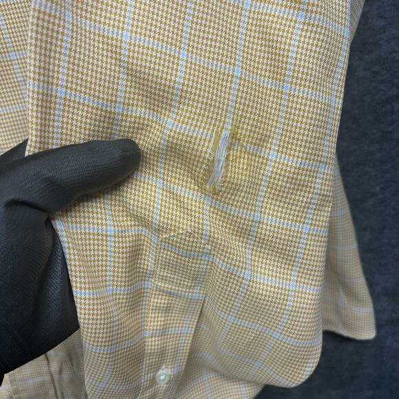 Brooks Brothers Shirt Mens 2XL XXL Orange Plaid Button Down Made In USA (photo) - Picture 2 of 8